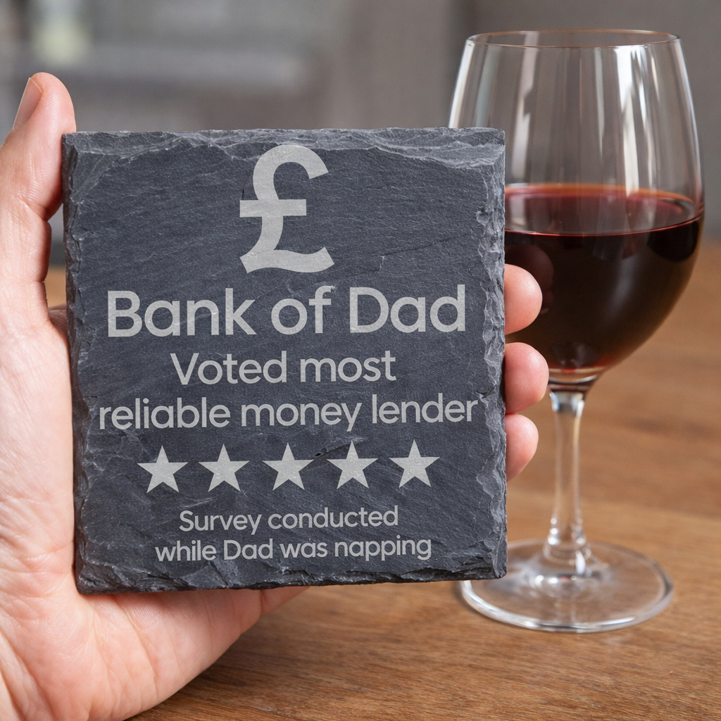 Bank of Dad - scale reference product photo