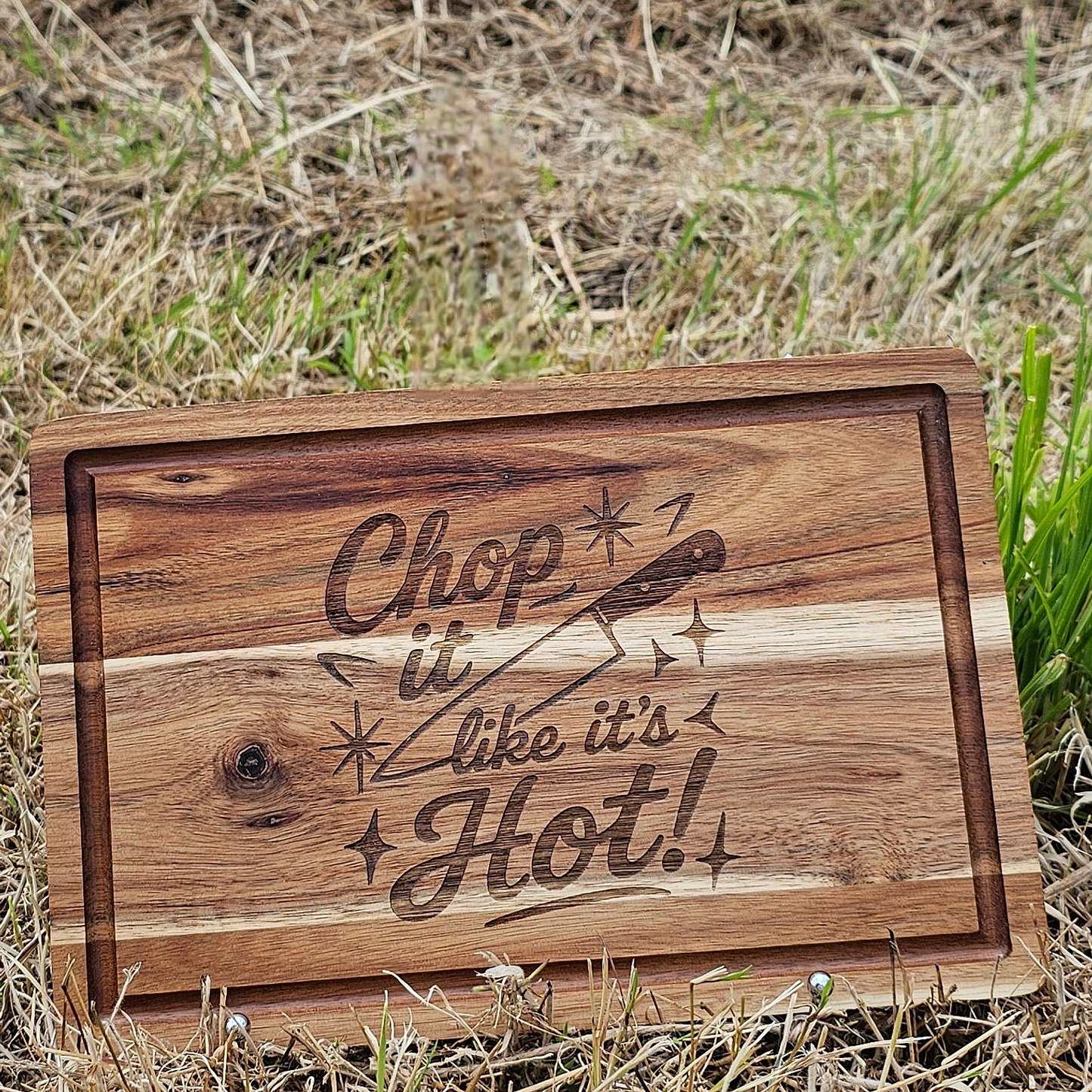Chop It Like It's Hot - engraving close-up