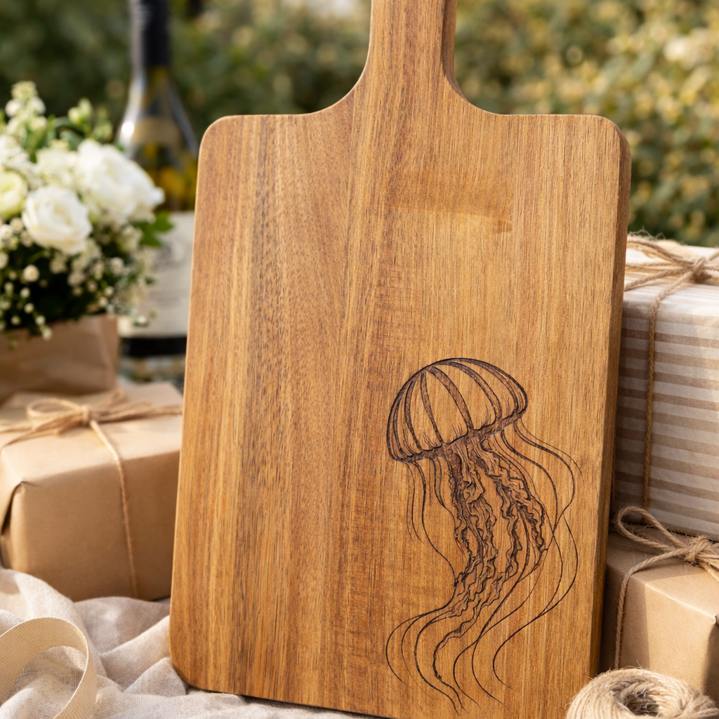 Jellyfish Acacia Cutting Board - gift occasion product photo for General Gift